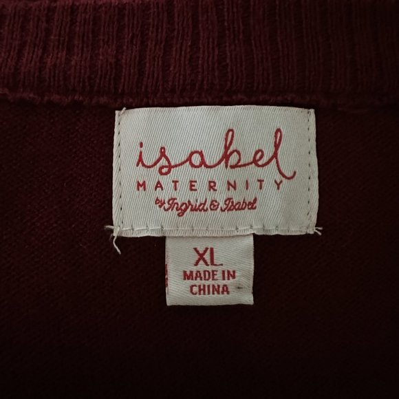 Isabel Maternity by Ingrid & Isabel Sweater - Maroon XL - Picture 3 of 4
